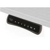 Birou reglabil electric IntelliDesk, inaltime reglabila, blat negru 120x60 cm, cadru alb, controler digital, 3 trepte de memorie, nou